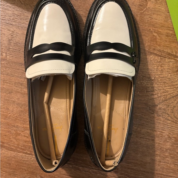 Sam Edelman Black and White Colin Loafers - Picture 2 of 6